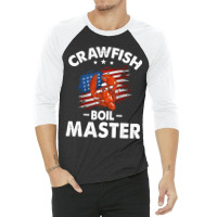 Crawfish Boil Master 2crawfish Boiling Crab Mud Bu 3/4 Sleeve Shirt | Artistshot