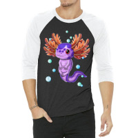 Cute Axolotl Salamander Bubble Girls Boys Kids 3/4 Sleeve Shirt | Artistshot