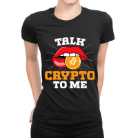 Crypto Trader Cryptocurrency Blockchain Hodl Candl Ladies Fitted T-shirt | Artistshot