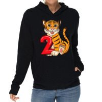 Birthday Tiger 2 Year Old Lightweight Hoodie | Artistshot