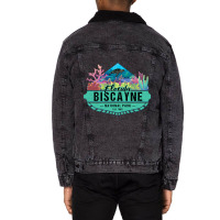 Biscayne National Park Florida Usa Coral Reef Sea  Unisex Sherpa-lined Denim Jacket | Artistshot