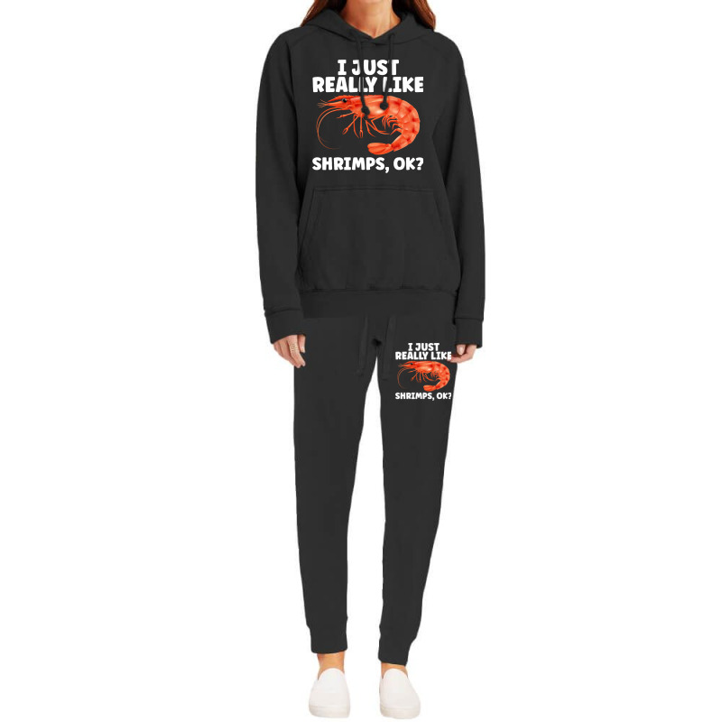 Cute Shrimp Design For Shrimp Lover Seafood Cool C Hoodie & Jogger Set | Artistshot