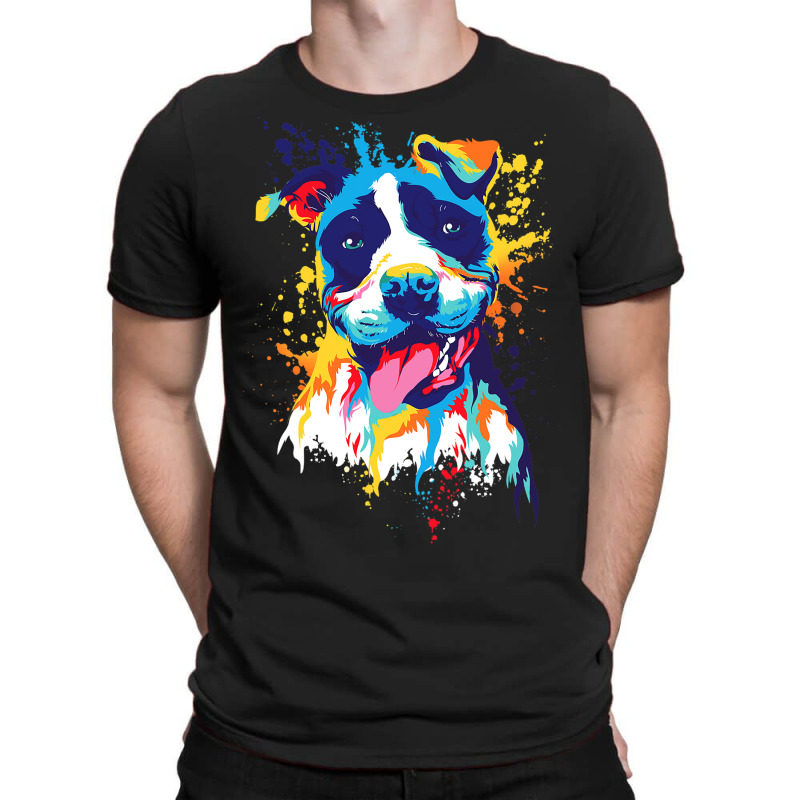 Colorful Dog Paint Art Dog Lovers Artist T-shirt | Artistshot