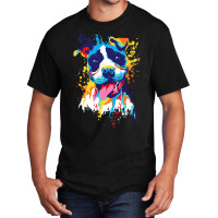 Colorful Dog Paint Art Dog Lovers Artist Basic T-shirt | Artistshot