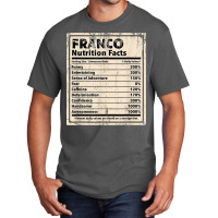 Franco Nutrition Facts Funny Name Humor Nickname T Shirt Basic T-shirt | Artistshot