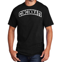 Cincinnati Ohio Varsity Style Vintage Red Tank Top Basic T-shirt | Artistshot