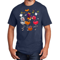 Flamingo Tropical Funny Flamingo Mummy Witches Pumpkin Halloween Costu Basic T-shirt | Artistshot