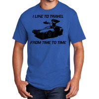 I Like To Travel From Time To Time. Funny Retro Car Vacation T Shirt Basic T-shirt | Artistshot