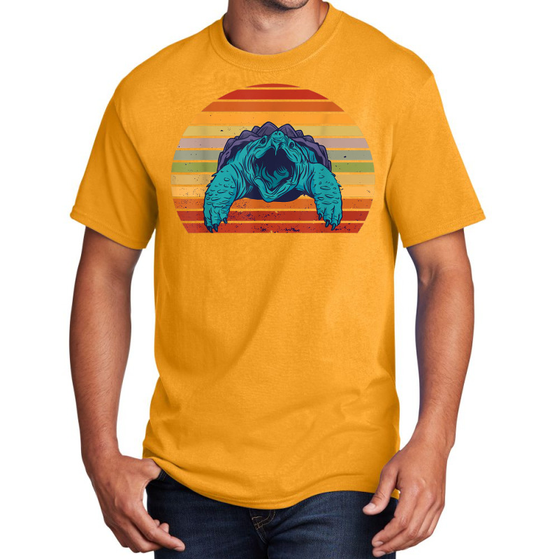 Aligator Snapping Turtle Vintage Retro Sea Animal Turtle T Shirt Basic T-shirt | Artistshot