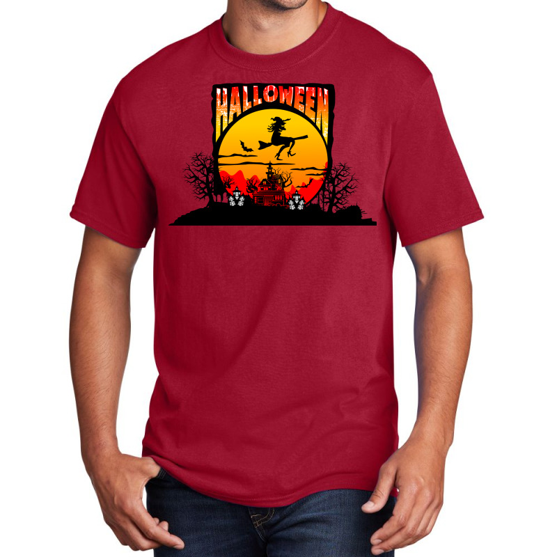 Halloween Graphic T-shirt Design And Typography Basic T-shirt | Artistshot