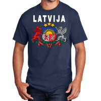 Latvian Language Latvija Emblem Premium T Shirt Basic T-shirt | Artistshot