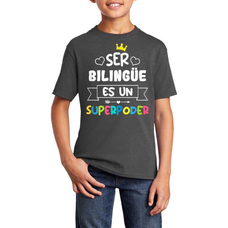 Ser Bilingue Es Un Superpoder Funny Maestra Spanish Teacher T Shirt Basic Youth T-shirt by gellisjkbegayphe | Artistshot