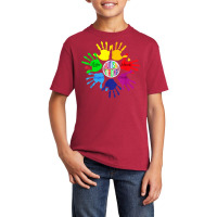 Autism Awareness Shirt Sign Language Hand Puzzle Support T Shirt Basic Youth T-shirt | Artistshot