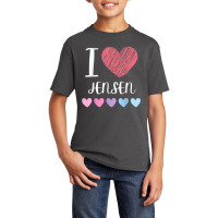 I Love Jensen Personalized Name Cool Birthday Party T Shirt Basic Youth T-shirt | Artistshot