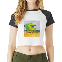 Cute Lifeguard Tower In South Beach Miami Florida-oyral Raglan Crop Top | Artistshot