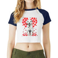 Cute Love Dalmatian Dog Valentine Pet Dog Lover T Shirt Raglan Crop Top | Artistshot