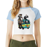 Mystery Machine, Mystery Machine Vintage, Mystery Machine Painting, Th Raglan Crop Top | Artistshot