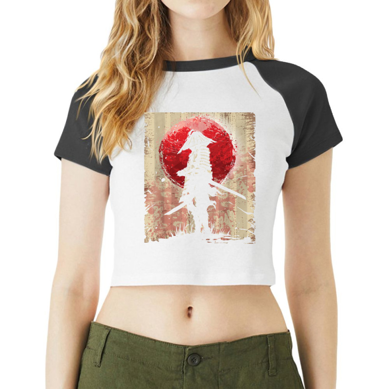 Samurai Warrior Duvet Covers 6 Raglan Crop Top by apolitery | Artistshot