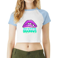 Limited Edition What We Do In The Shadows Vamp Lips Raglan Crop Top | Artistshot