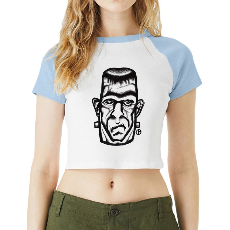 Trending Frankenstein?s Monster Raglan Crop Top by quanghuydinh1 | Artistshot