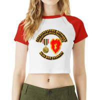 25th Infantry Division  Iraq War Veteran Raglan Crop Top | Artistshot