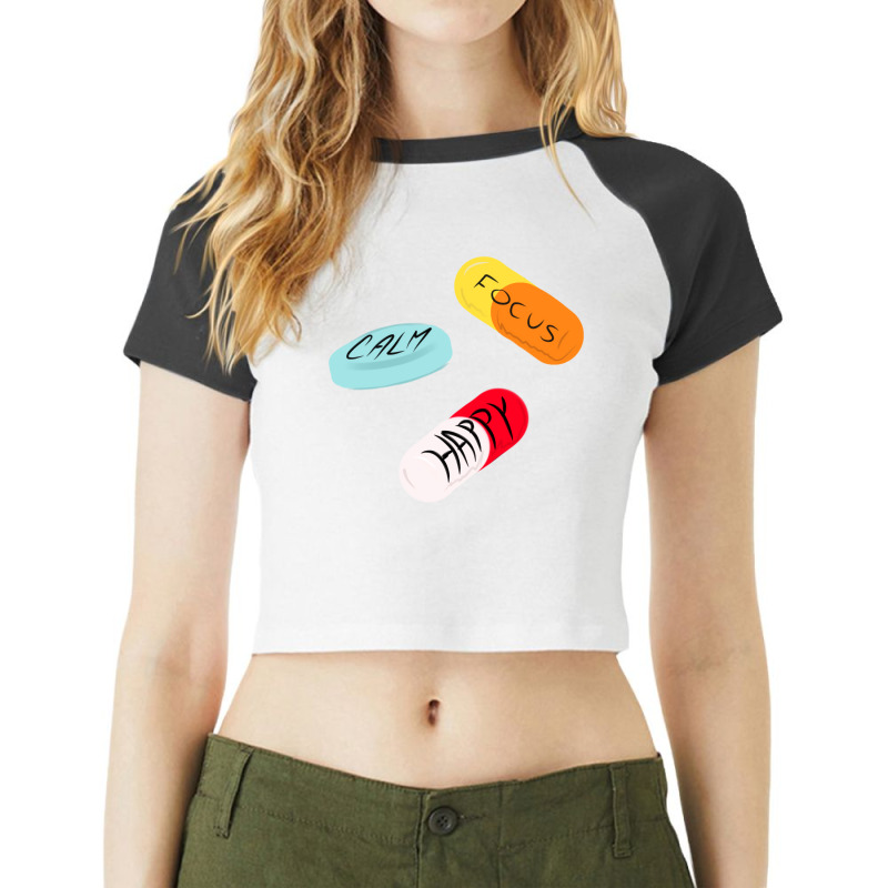 Time To Take Your Meds Summer Raglan Crop Top by fouraaju8 | Artistshot