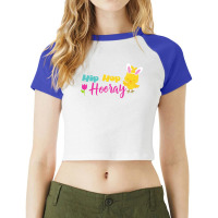 Easter Hip Hop Hooray Chicken Chick Bunny Ears Tumblr Raglan Crop Top | Artistshot