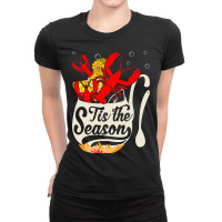 Crawfish Season Boil Funny Crayfish Eating Lobster Ladies Fitted T-shirt | Artistshot