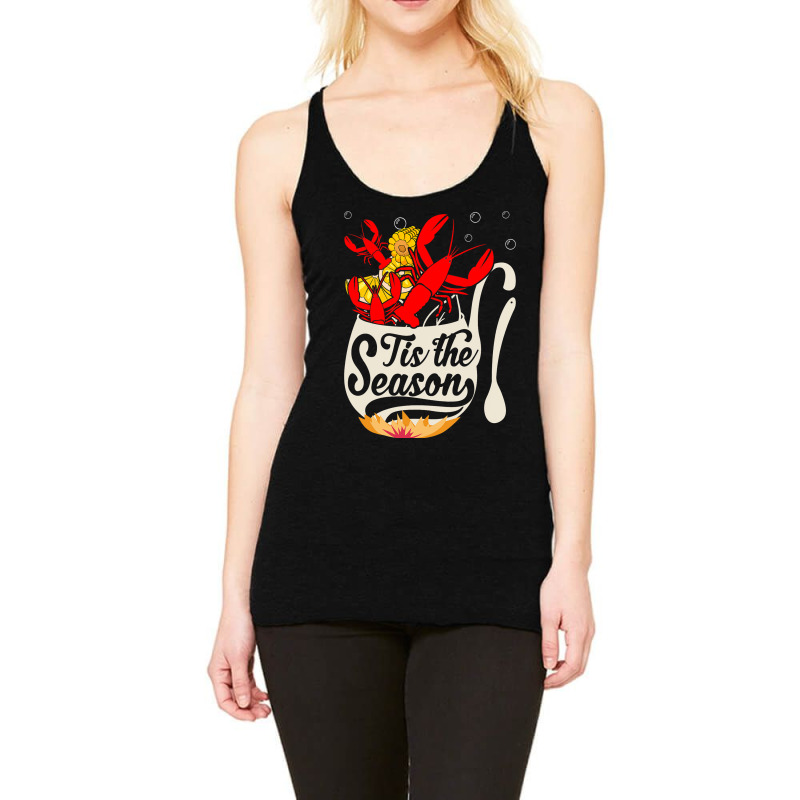 Crawfish Season Boil Funny Crayfish Eating Lobster Racerback Tank by BraylanKaufman | Artistshot