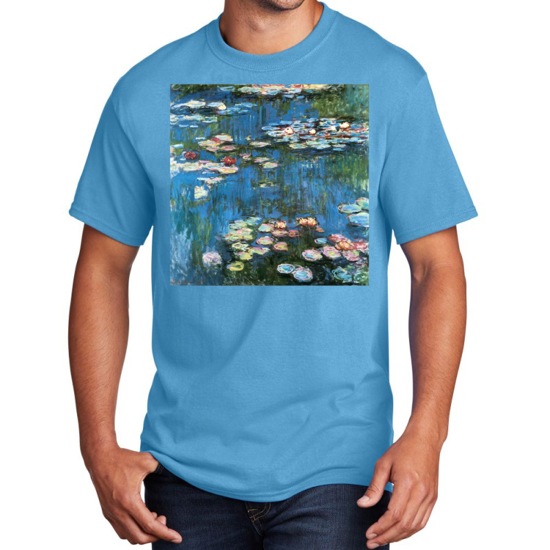 Waterlilies By Claude Monet Basic T-shirt by acesenpaii | Artistshot