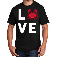 I Love Crabs Cute Crab Lover Crustacean Seafood Crab Basic T-shirt | Artistshot