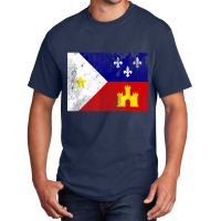 Acadiana Flag Louisiana Cajun Country Arts Characters Basic T-shirt | Artistshot