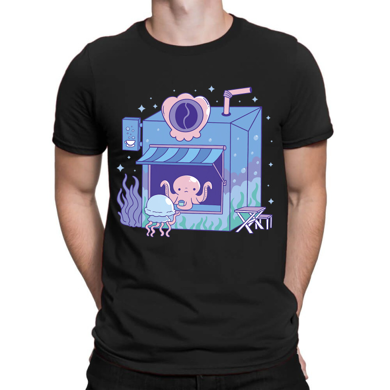 Cool Undersea Coffee Shop Octopus Coffee Shop Stor T-shirt | Artistshot