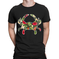 Crab Summer Tropical Floral Print Flower Hawaii Me T-shirt | Artistshot