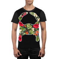 Crab Summer Tropical Floral Print Flower Hawaii Me Graphic T-shirt | Artistshot