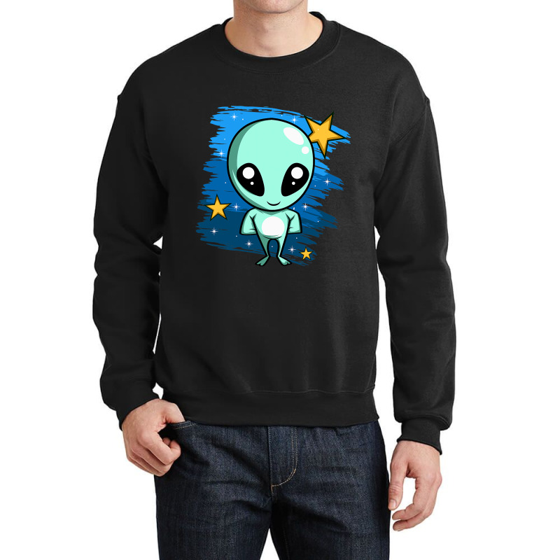 Cute Alien Famous Person Crewneck Sweatshirt | Artistshot