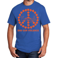 End Gun Violence T  Shirt Enough End Gun Violence Floral Peace Symbol Basic T-shirt | Artistshot