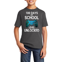 Boys 100 Days Of School Gamer Video Games Level Unlocked Basic Youth T-shirt | Artistshot