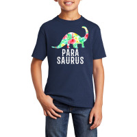 Parasaurus Paraprofessional Funny Dinosaur Floral T Shirt Basic Youth T-shirt | Artistshot