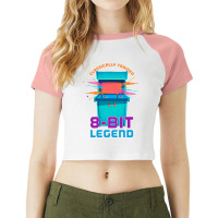 Retro Gamer 8bit Legend Arcade Pos Nostalgia Raglan Crop Top | Artistshot