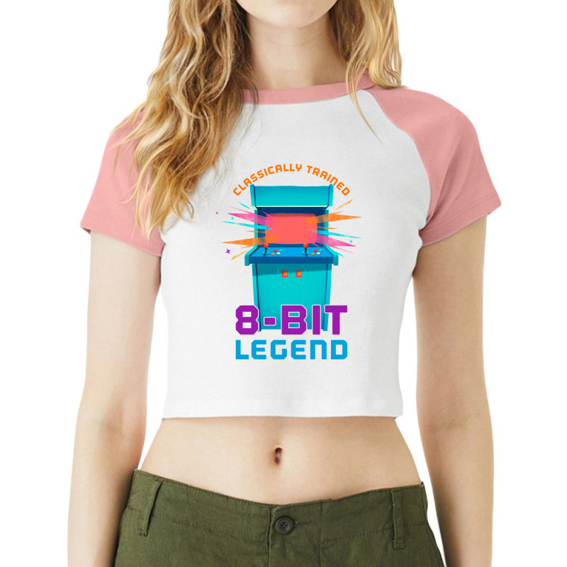 Retro Gamer 8bit Legend Arcade Pos Nostalgia Raglan Crop Top by ninamaiatroui | Artistshot