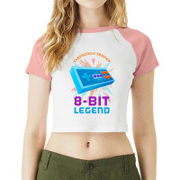 Retro Gamer 8bit Legend Gamepad Trending Raglan Crop Top | Artistshot