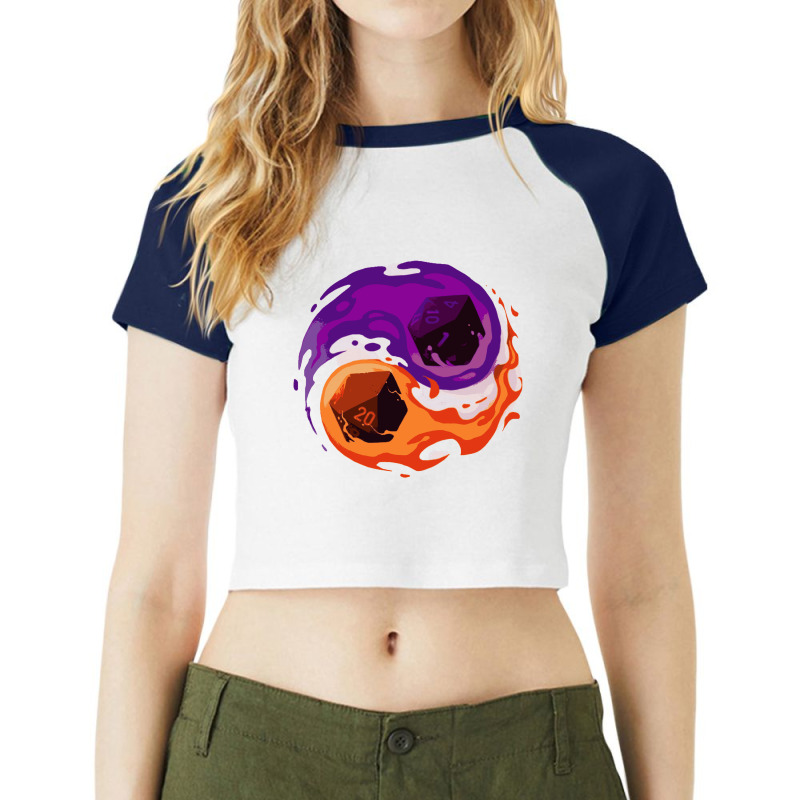 Balance Dice   Dungeon Master Rpg Player   Role Playing Critical Hit Raglan Crop Top | Artistshot