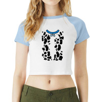 Blue Dalmatian Costume Funny Halloween Dog Men Women Kids Raglan Crop Top | Artistshot