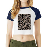 Flute Musical Instrument Pattern Black Raglan Crop Top | Artistshot