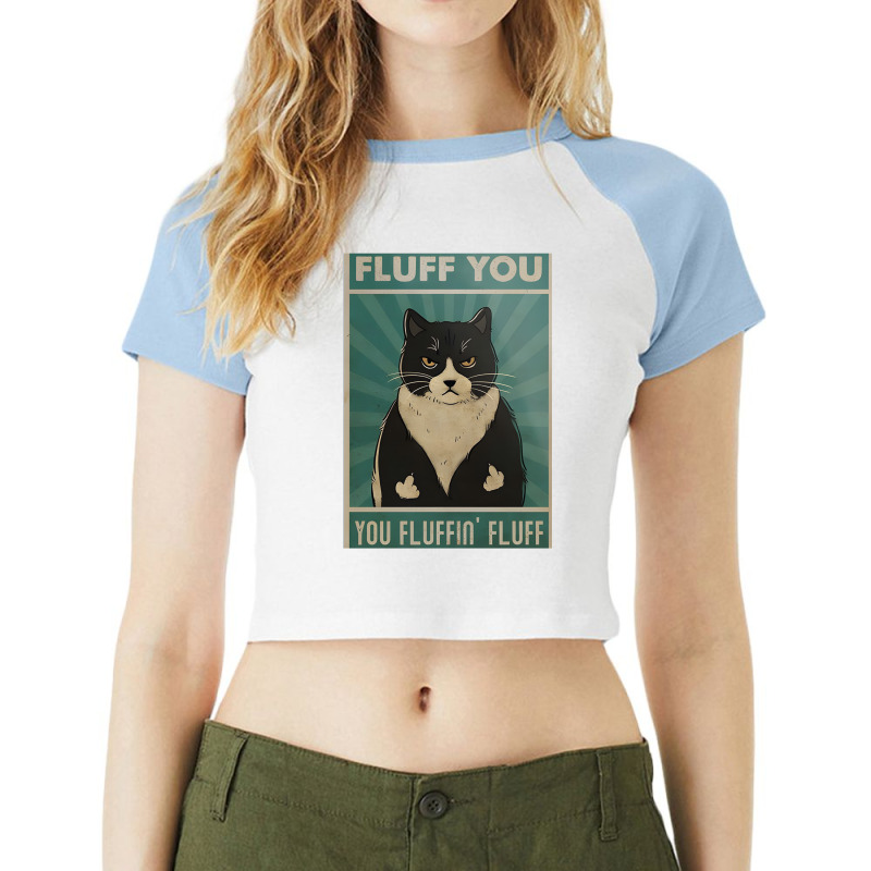 Artistshot Hot Trend Cat Lover Angry Cat Best Cat Mom Black Cat Black Raglan Crop Top by lykhongduong9enev3 | Artistshot