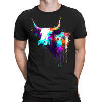 Cow Cattle Paint Splatter Farm Animal Lovers Splat T-shirt | Artistshot