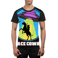 Cowboy Alien Spaceship Vintage Distressed Western Graphic T-shirt | Artistshot