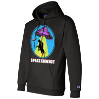 Cowboy Alien Spaceship Vintage Distressed Western Champion Hoodie | Artistshot