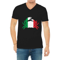 Crab Vintage Italy 2italian Flag Seafood Lover Ita V-neck Tee | Artistshot